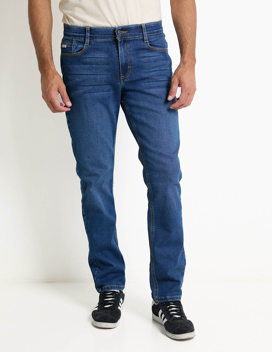 Jeans slim lavado stone wash para hombre