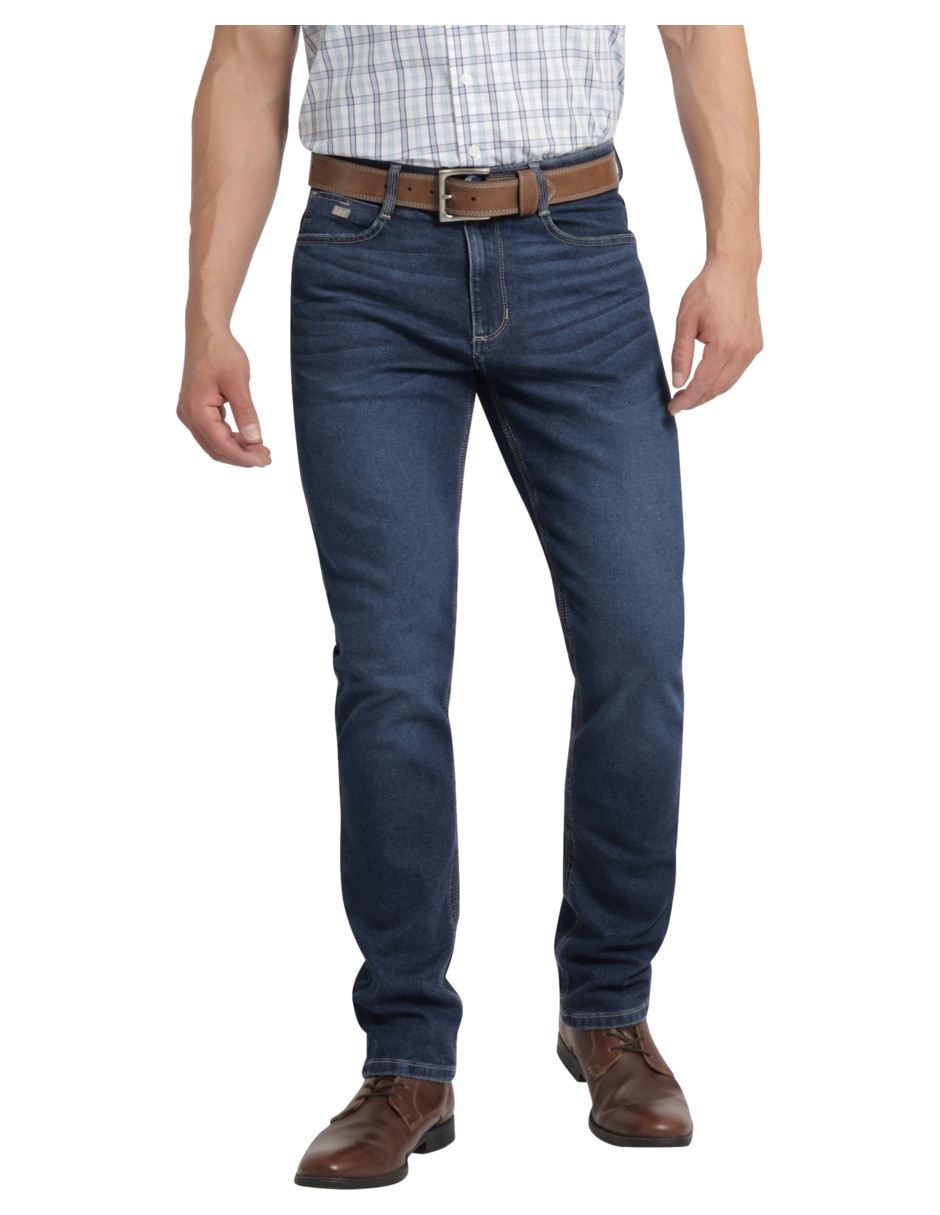 Jeans slim 112373321 lavado whisker para hombre