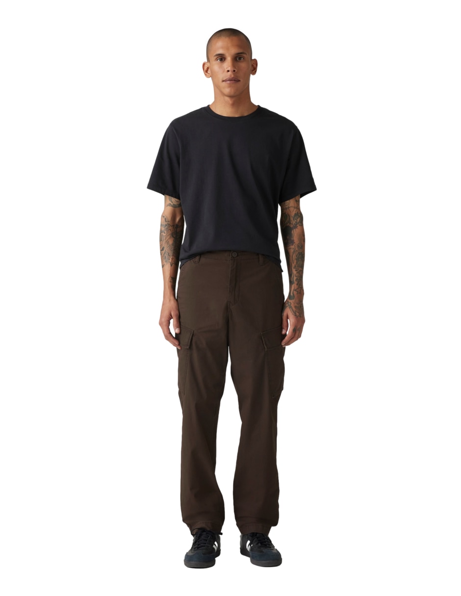 Pantalón cargo straight de algodón para hombre 4