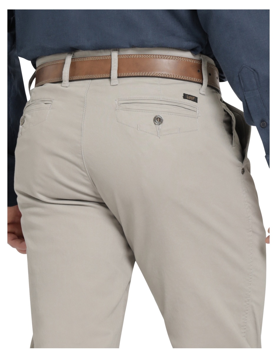 Pantalón de vestir regular de algodón para hombre 4