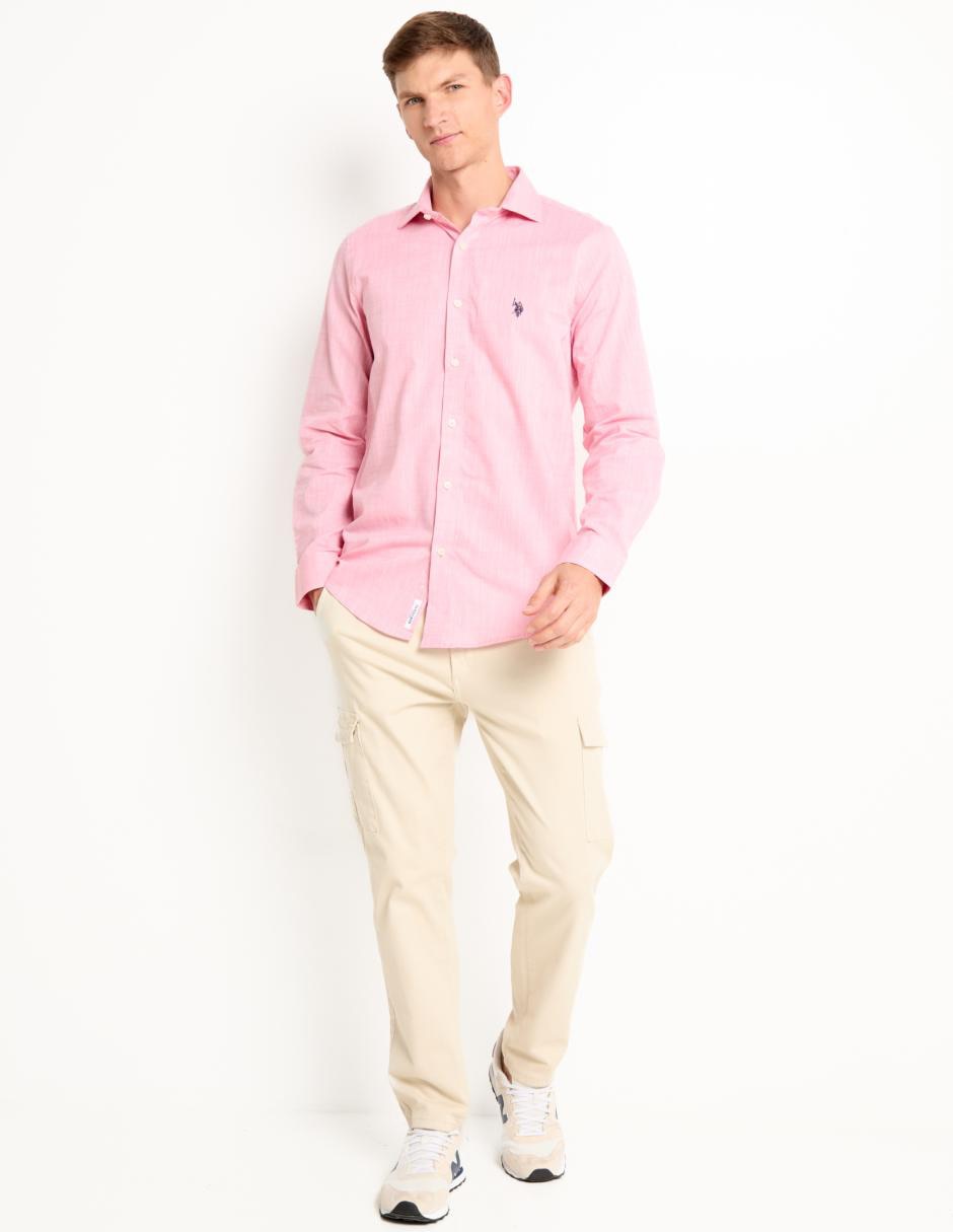CAMISA USBMS-57-8255 US POL, M, SALMÓN
