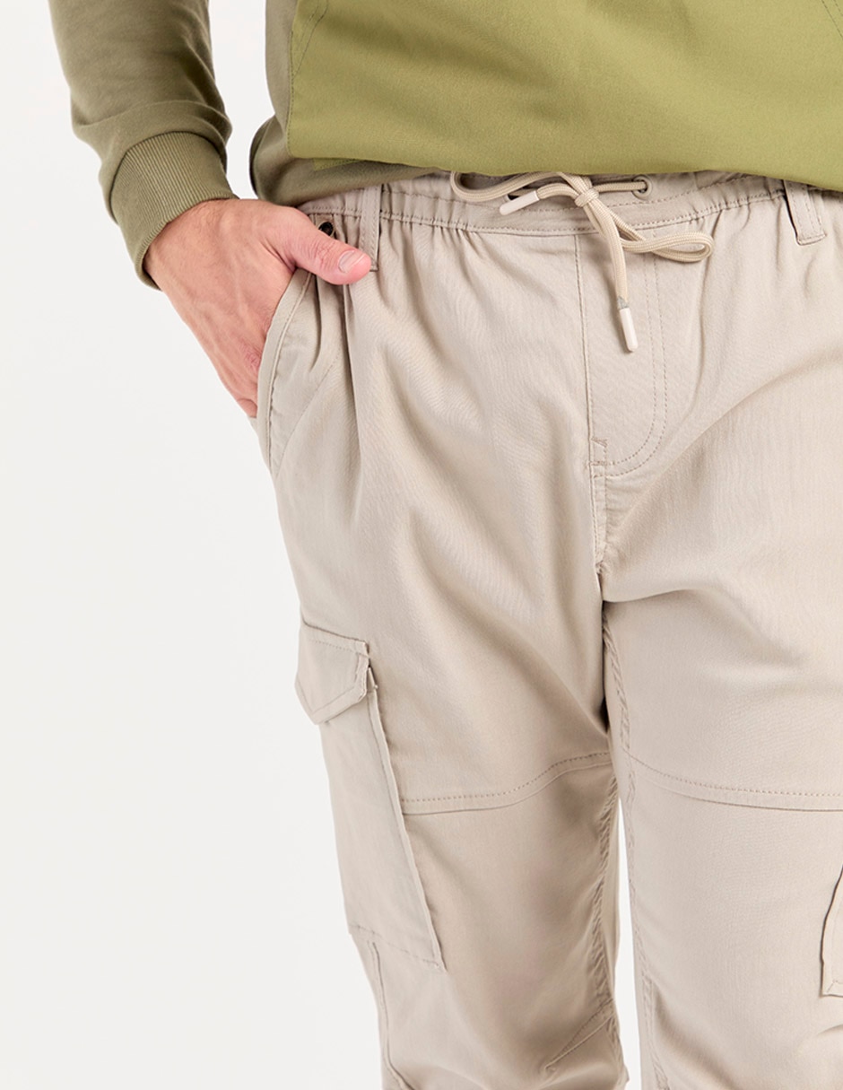 Pantalón cargo recto de algodón para hombre 4