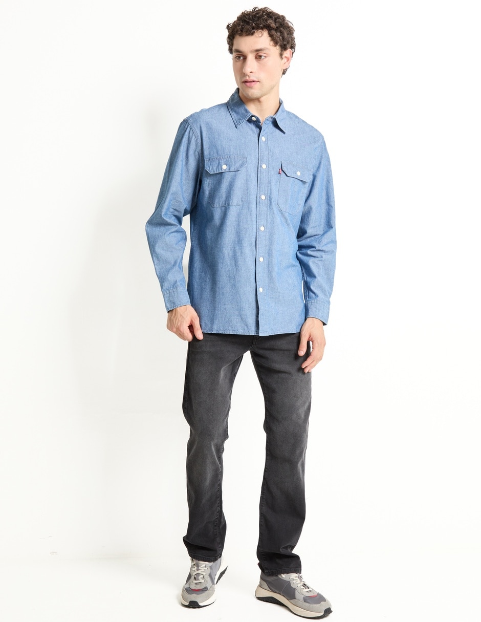 Camisa casual de algodón manga larga para hombre 3