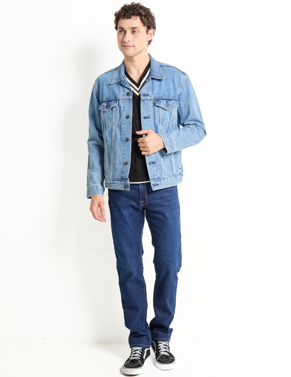 Chamarra casual de mezclilla con bolsillos para hombre 3