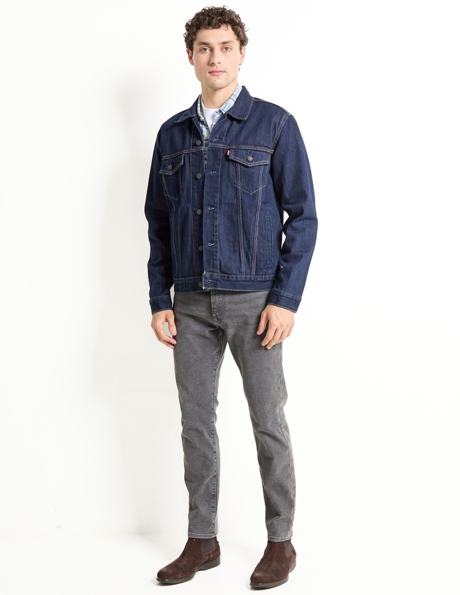 Chamarra denim de mezclilla con bolsillos para hombre 3