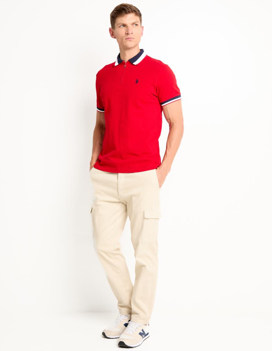 PLAYERA USLPM-57-9893 US POL, CH, ROJO