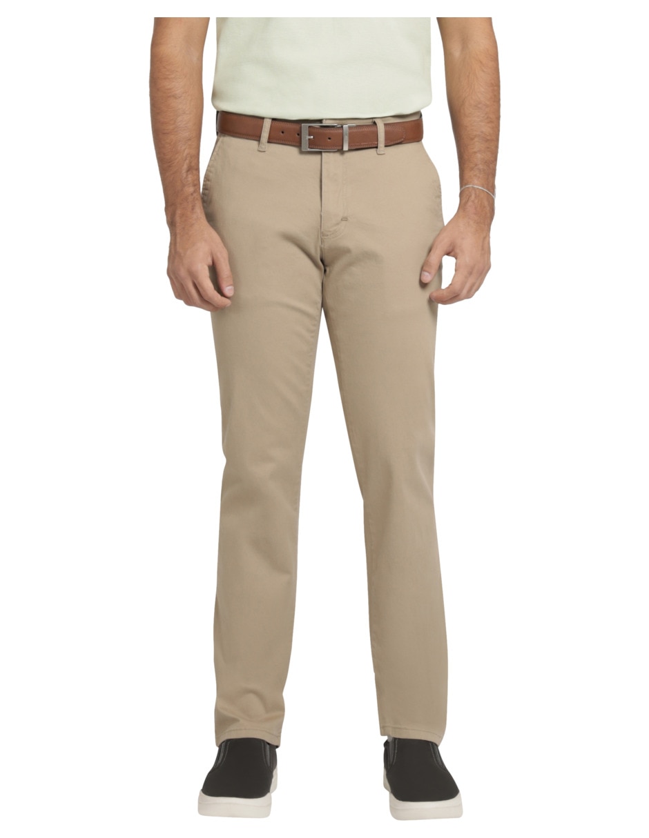 Pantalón chino recto de gabardina para hombre Pantalón chino recto de gabardina para hombre