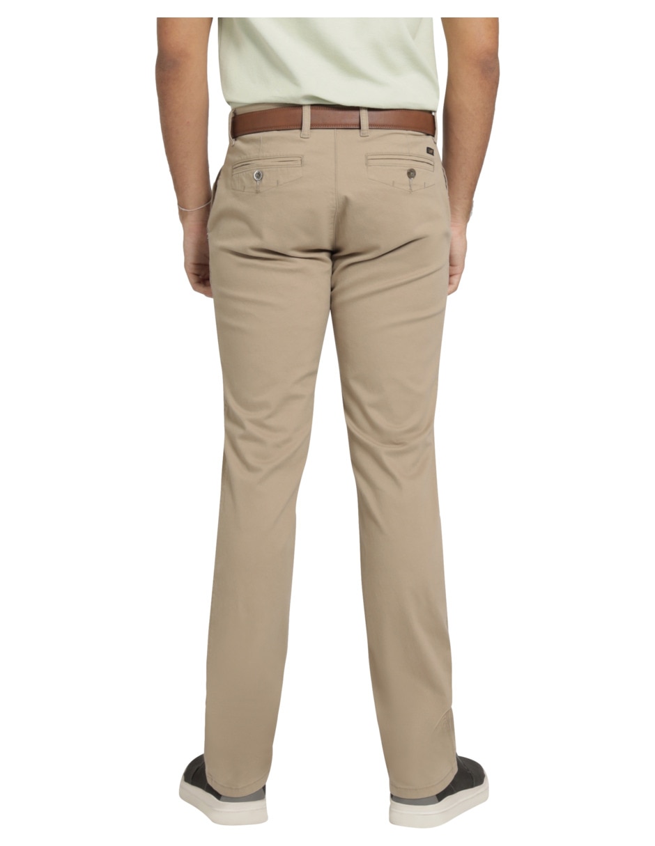 Pantalón chino recto de gabardina para hombre 2