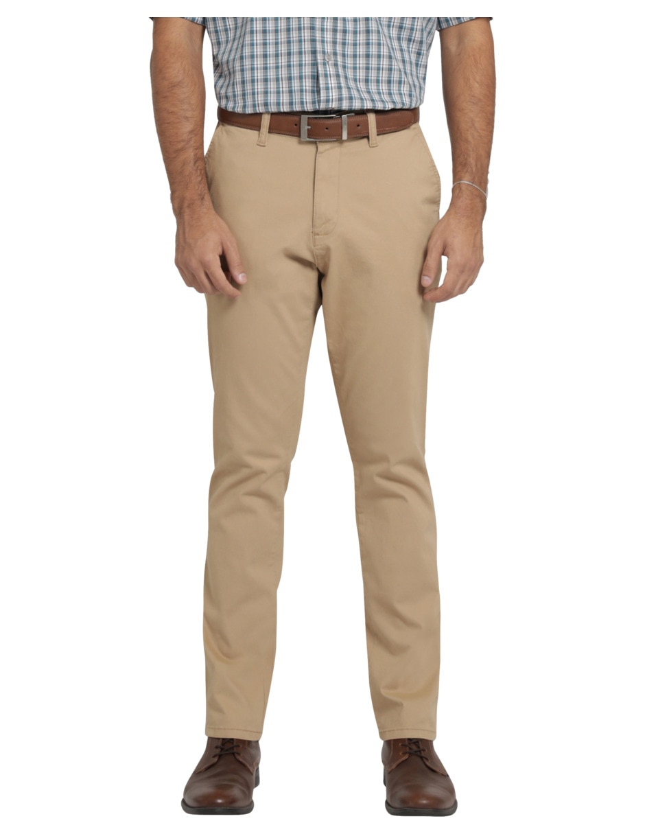 Pantalón chino recto de gabardina para hombre Pantalón chino recto de gabardina para hombre
