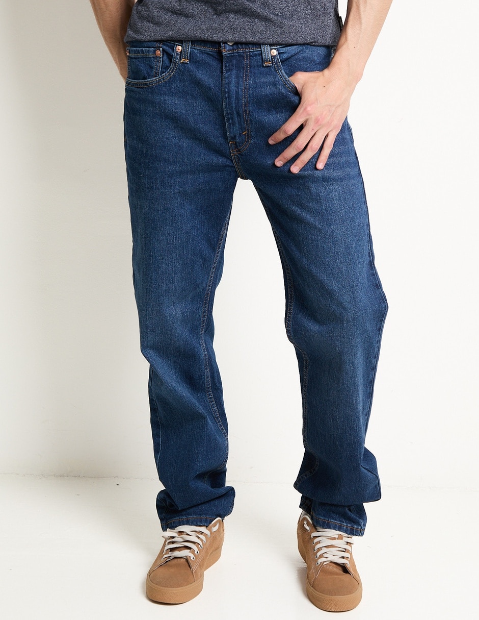 Jeans slim lavado obscuro para hombre