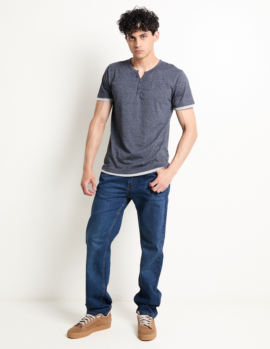 Jeans slim lavado obscuro para hombre 3