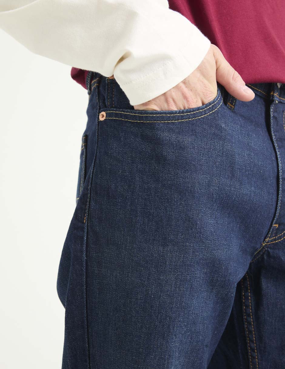 Jeans slim lavado rinse para hombre 4