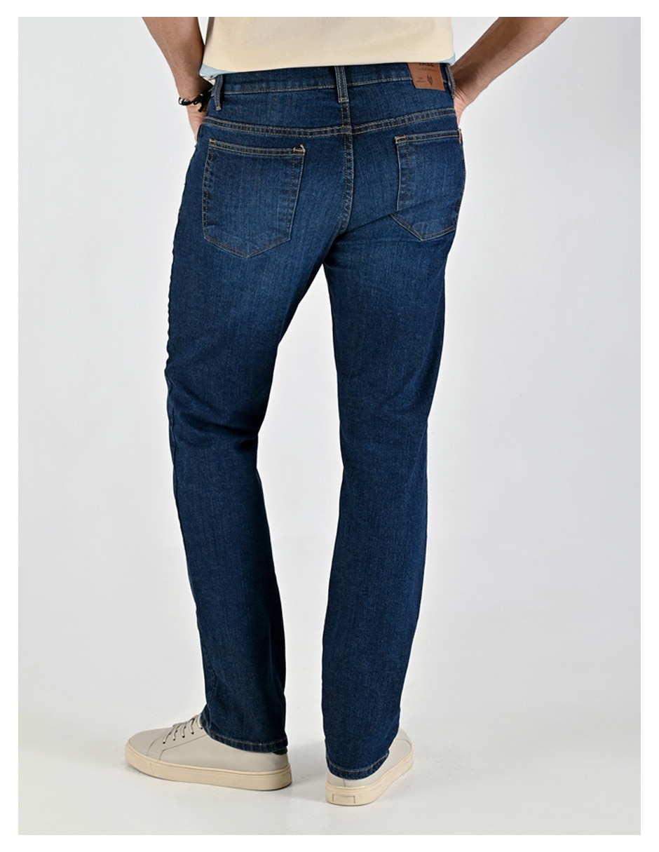 Jeans slim lavado stone wash para hombre 2