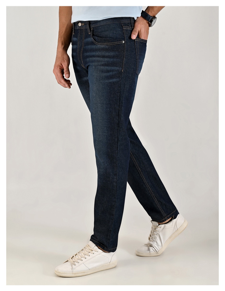Jeans straight 0107296504 lavado stone wash para hombre 3