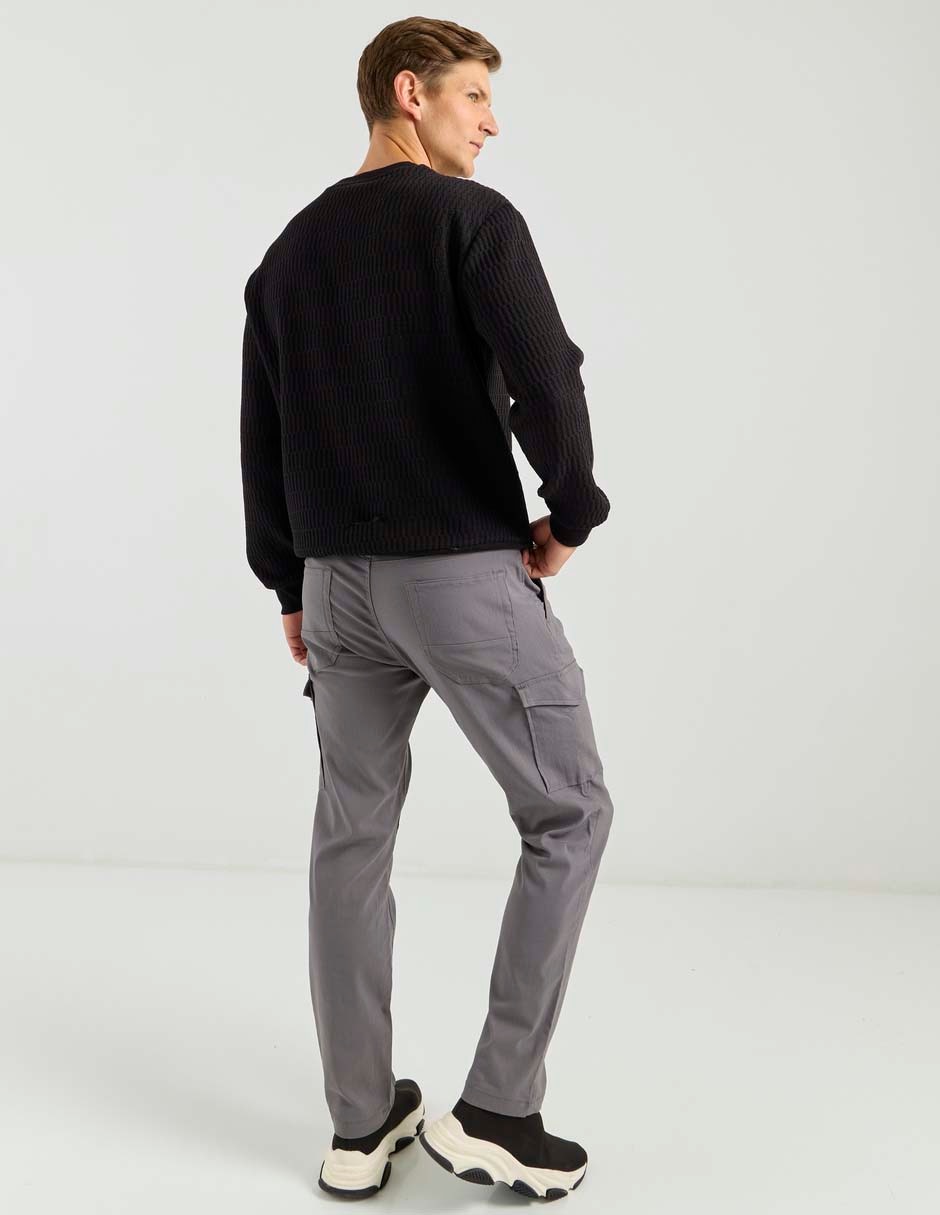 Pantalón cargo recto de algodón para hombre 2