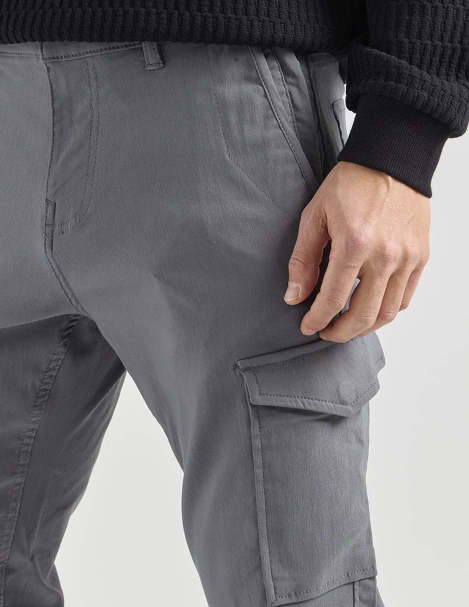 Pantalón cargo recto de algodón para hombre 4