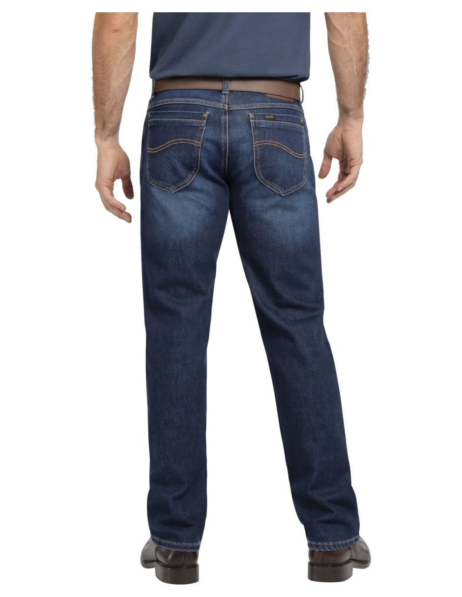 Jeans straight 112378362 lavado stone wash para hombre 2