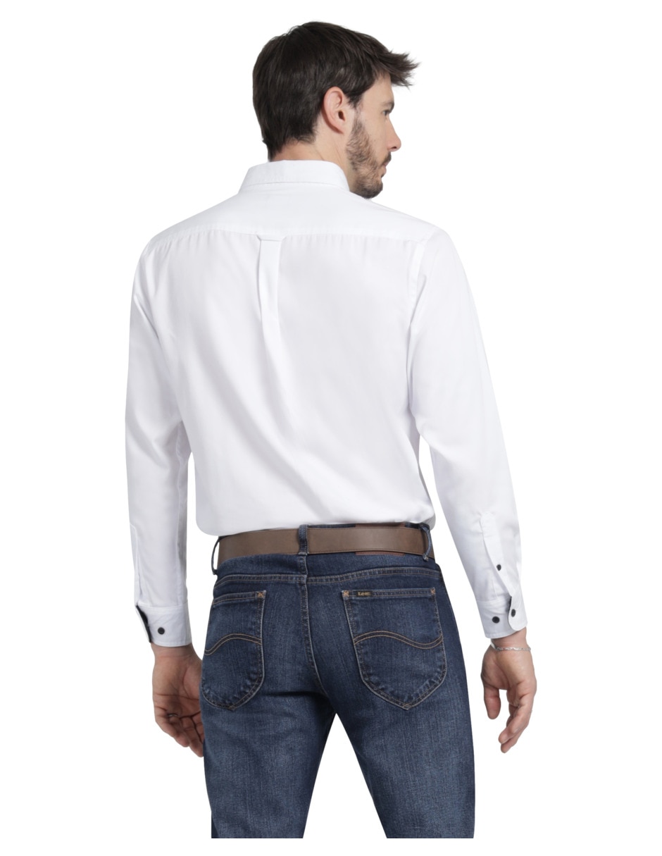 Camisa casual manga larga para hombre 2