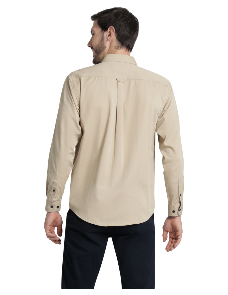 Camisa casual manga larga para hombre 2