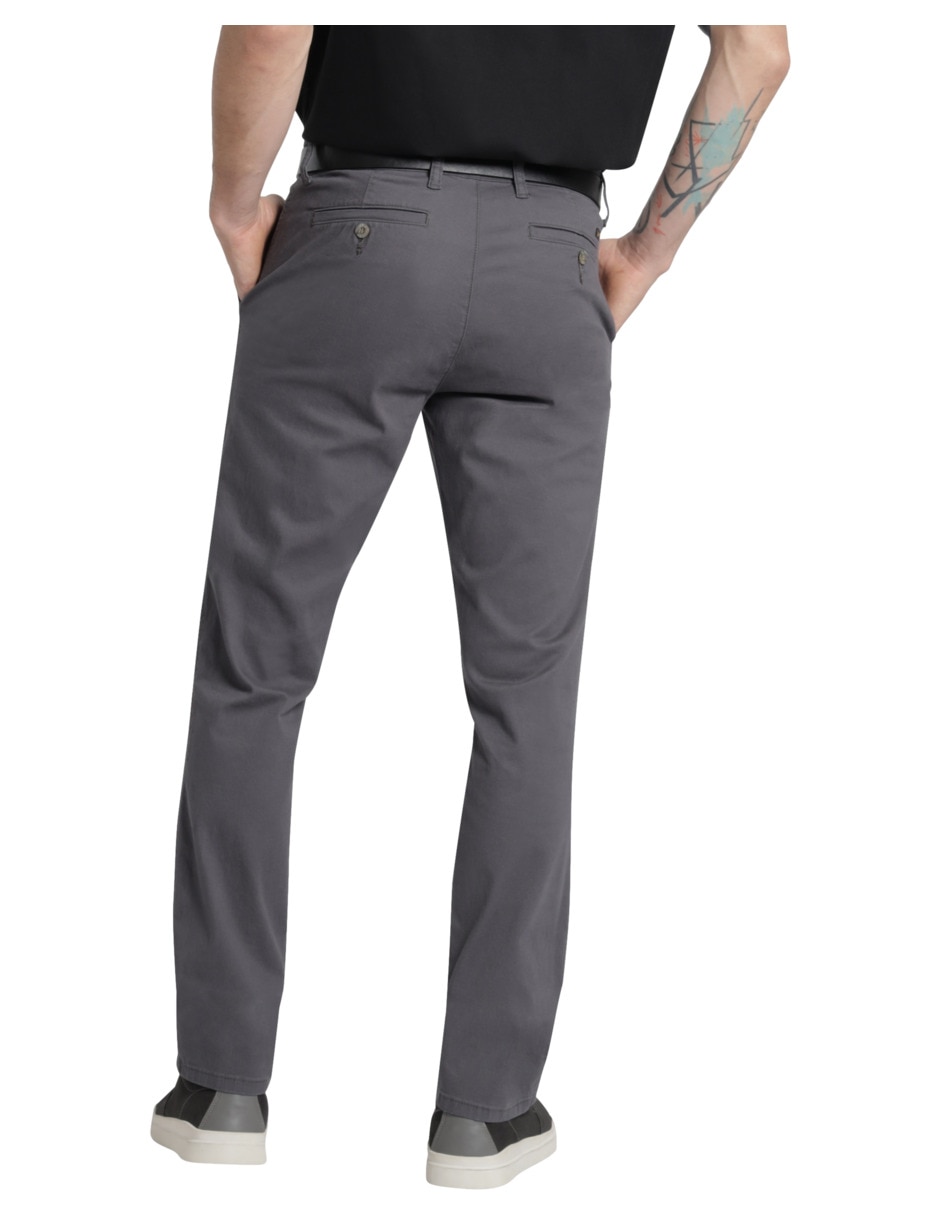 Pantalón chino slim de gabardina para hombre 2