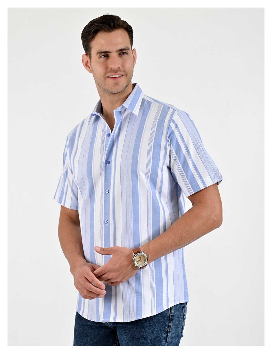 Camisa casual manga corta para hombre 3