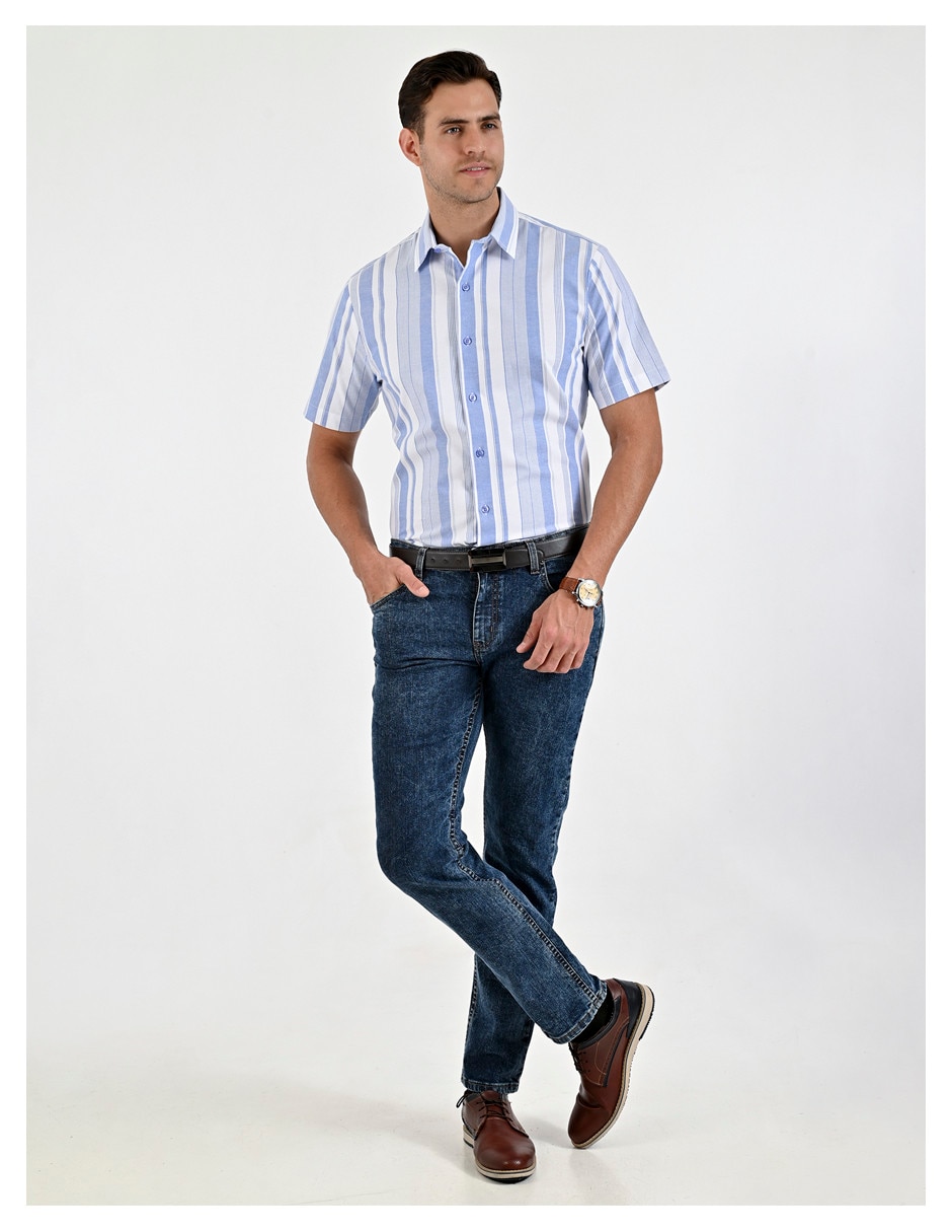 Camisa casual manga corta para hombre 4