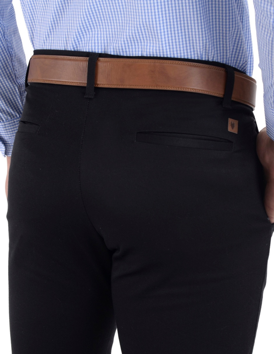 Pantalón casual slim de algodón para hombre 4