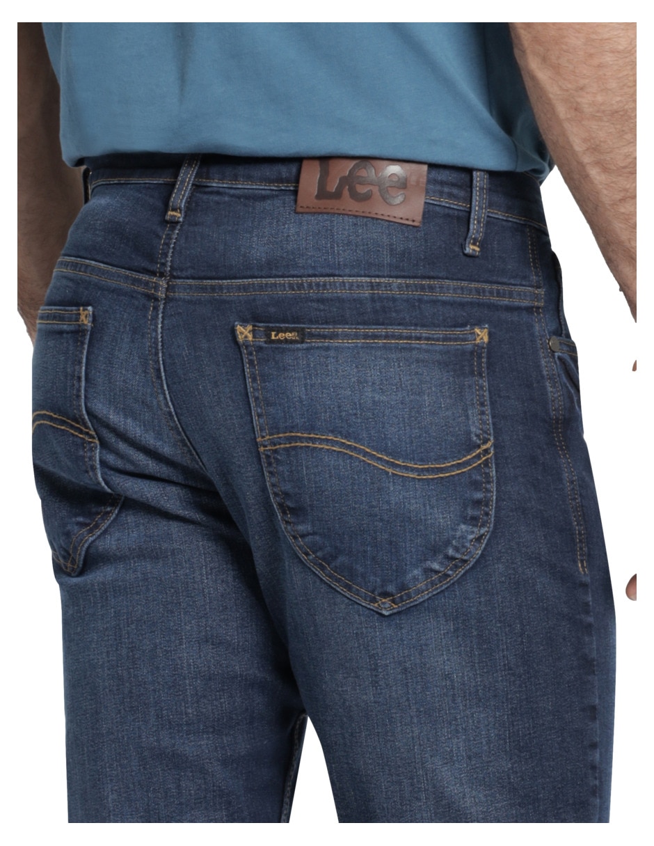 Jeans slim lavado obscuro para hombre 4