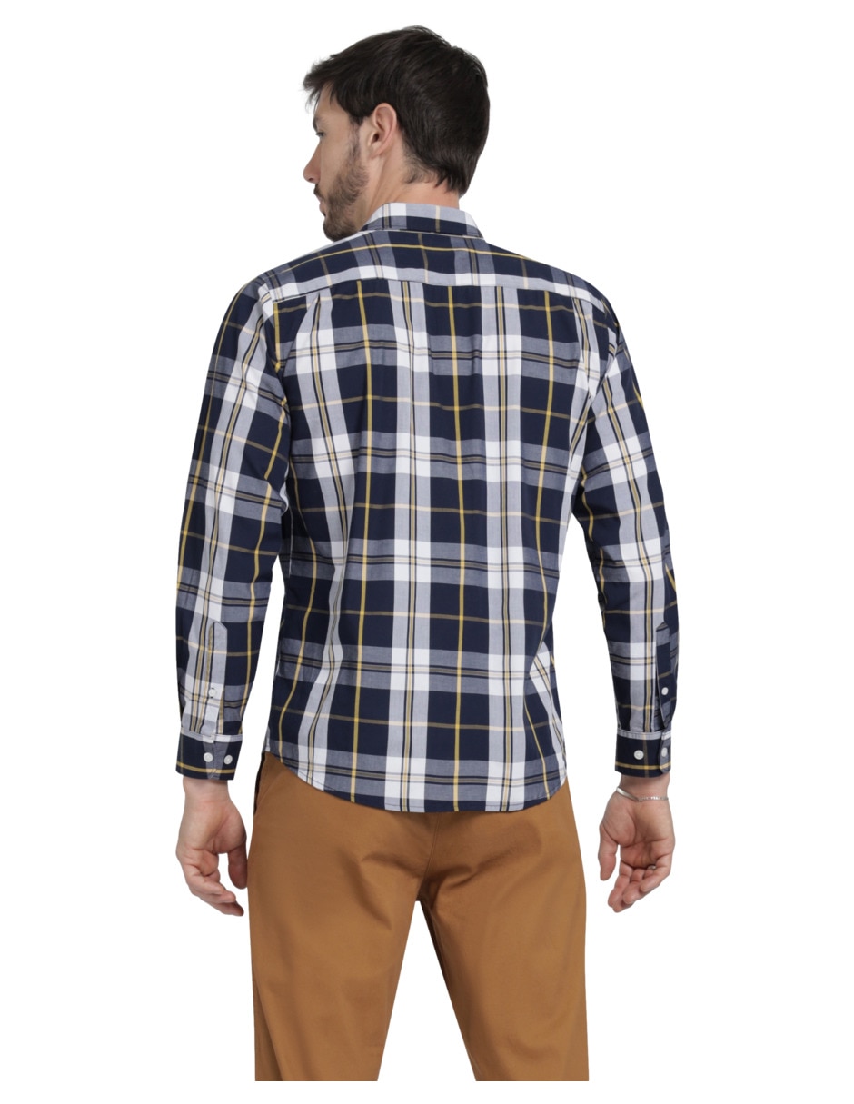 Camisa casual de algodón manga larga para hombre 2