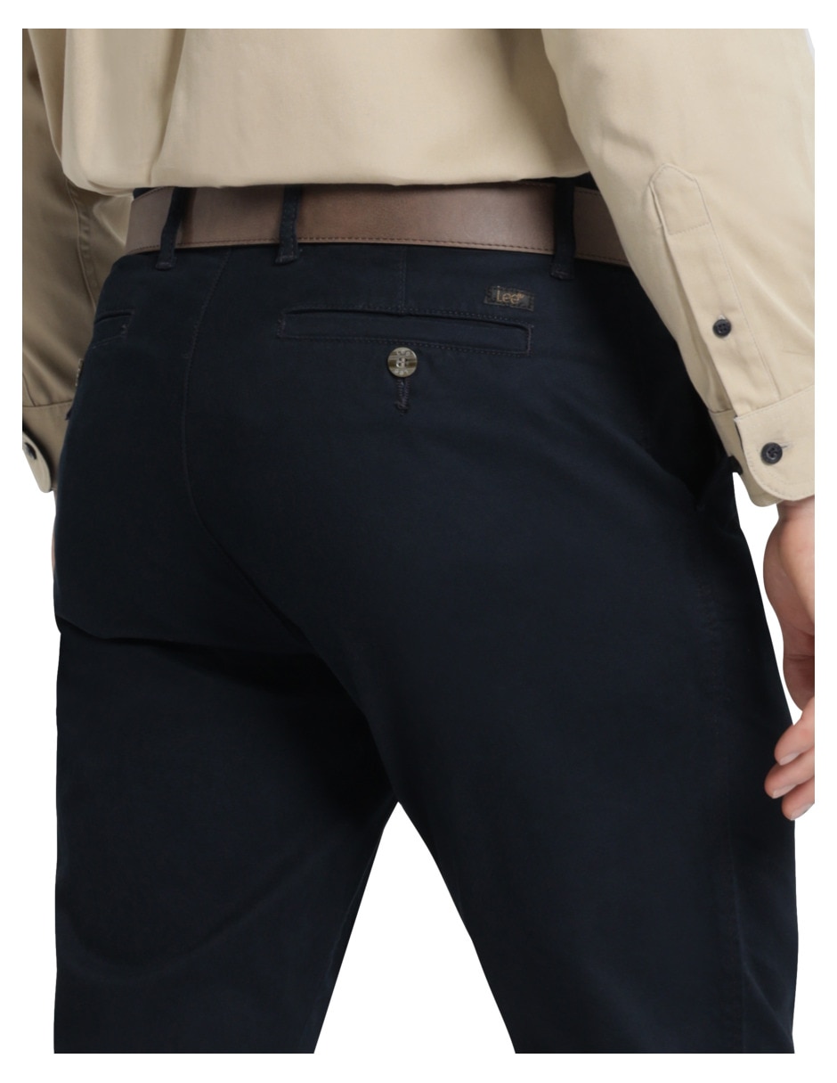 Pantalón chino slim de gabardina para hombre 4