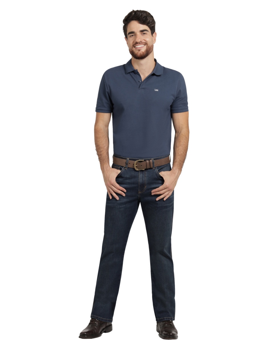 Jeans bota 112378343 lavado obscuro para hombre 3