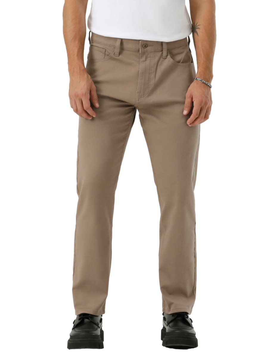 Pantalón chino recto de algodón para hombre 2