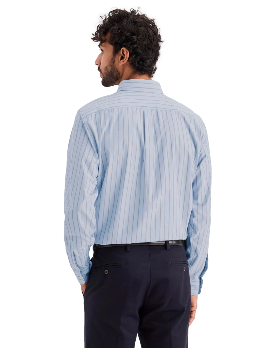 Camisa bussines casual de algodón manga larga para hombre 3