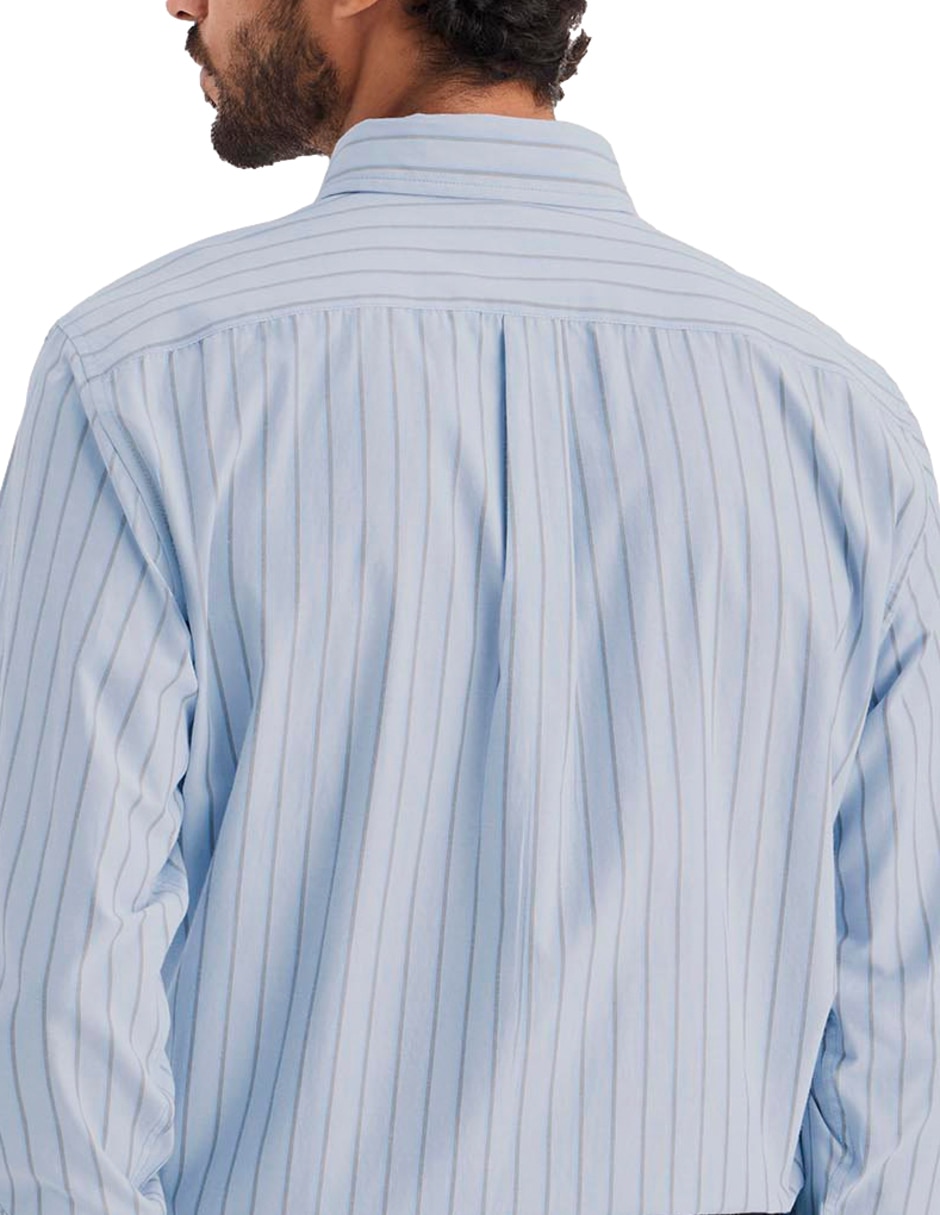 Camisa bussines casual de algodón manga larga para hombre 4
