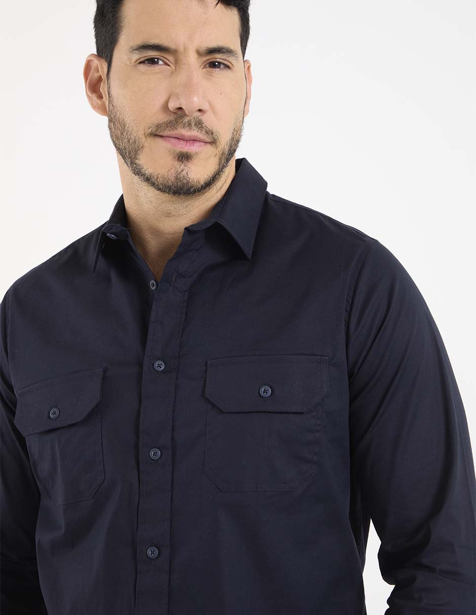 CAMISA 0419892789 YALE, G, AZUL MARINO