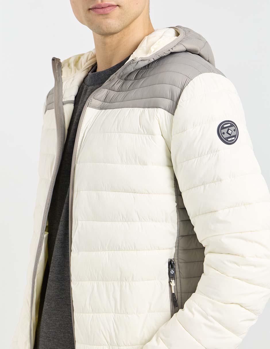 Chamarra acolchada impermeable capitonada para hombre 4