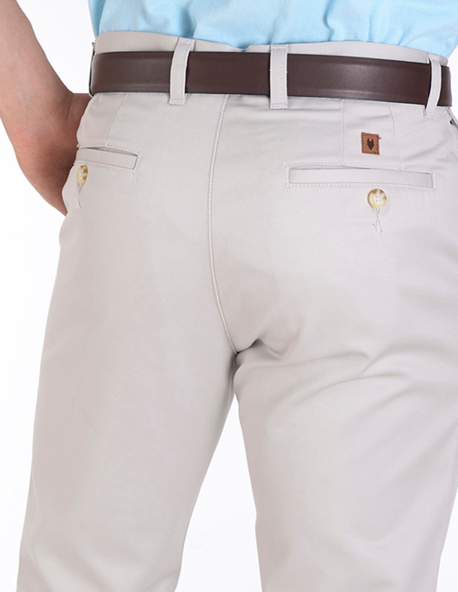 Pantalón regular de algodón para hombre 4