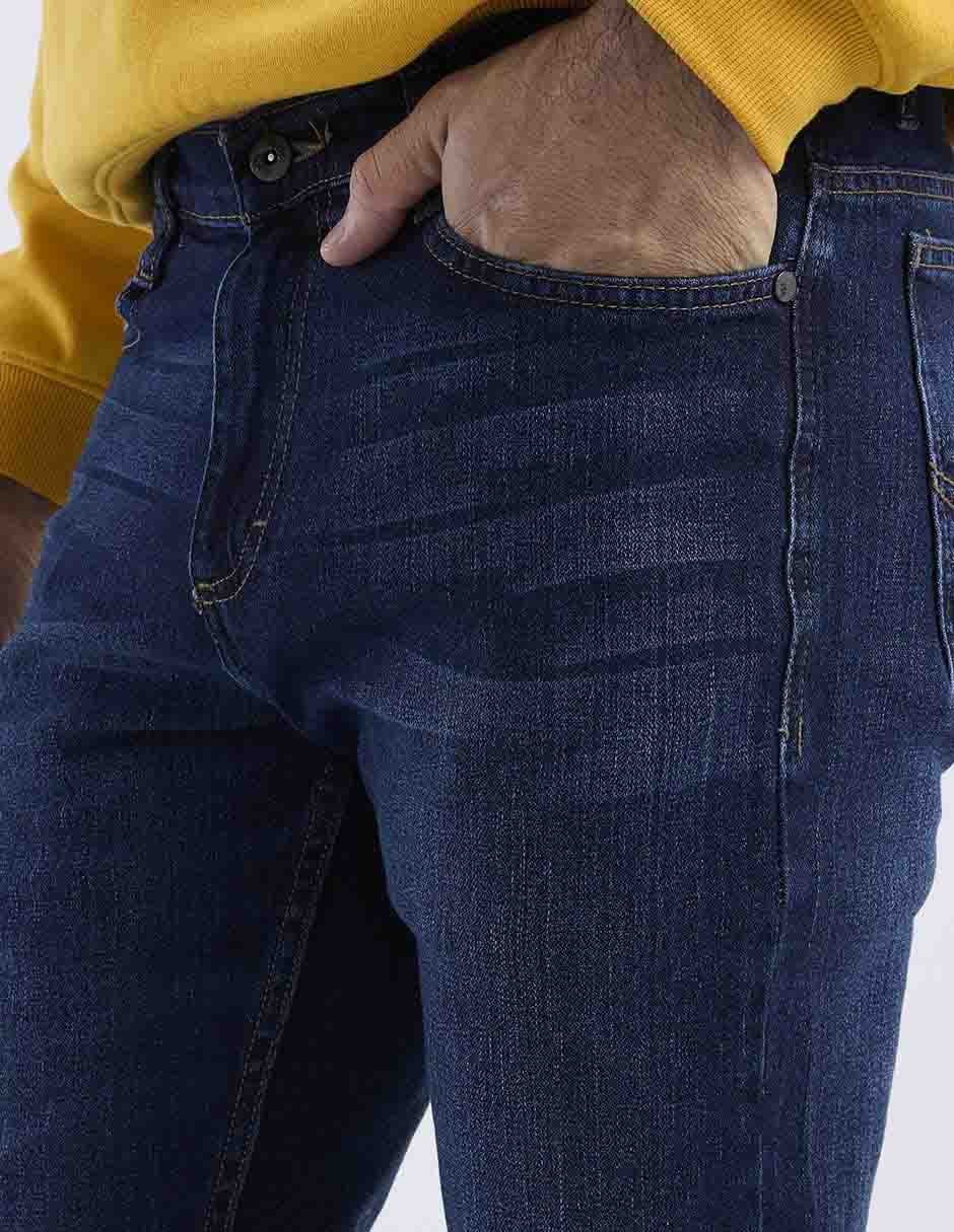 Jeans slim deslavado para hombre 4