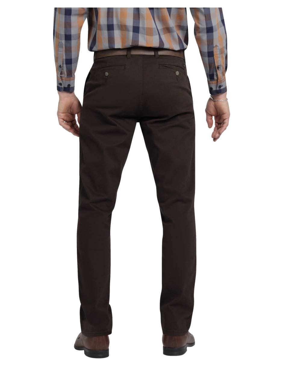 Pantalón chino recto de gabardina para hombre 2