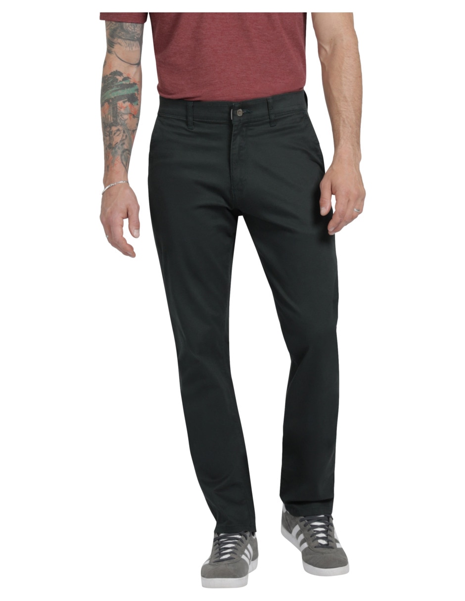 Pantalón chino recto de gabardina para hombre Pantalón chino recto de gabardina para hombre