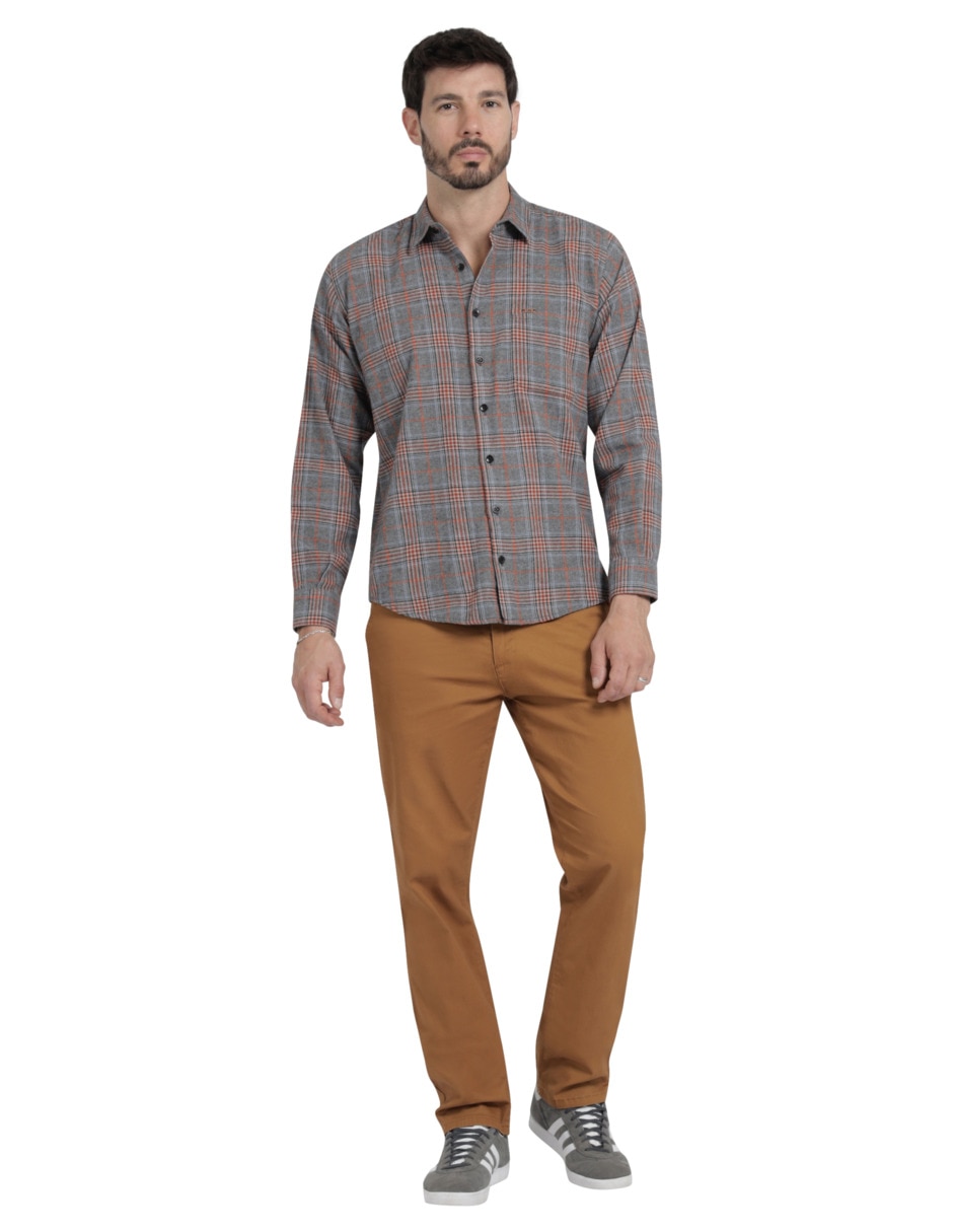 Camisa casual manga larga para hombre 3