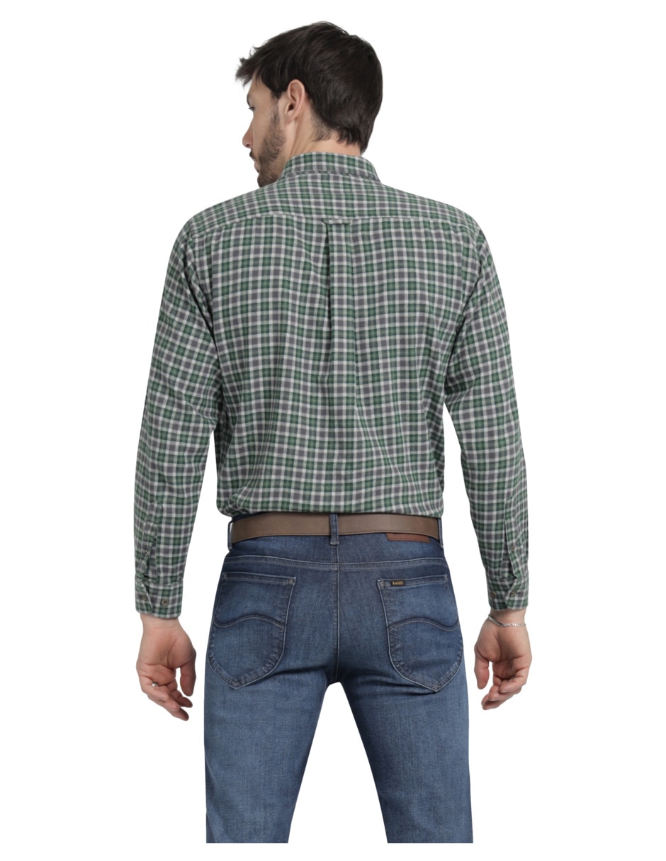 Camisa casual manga larga para hombre 2