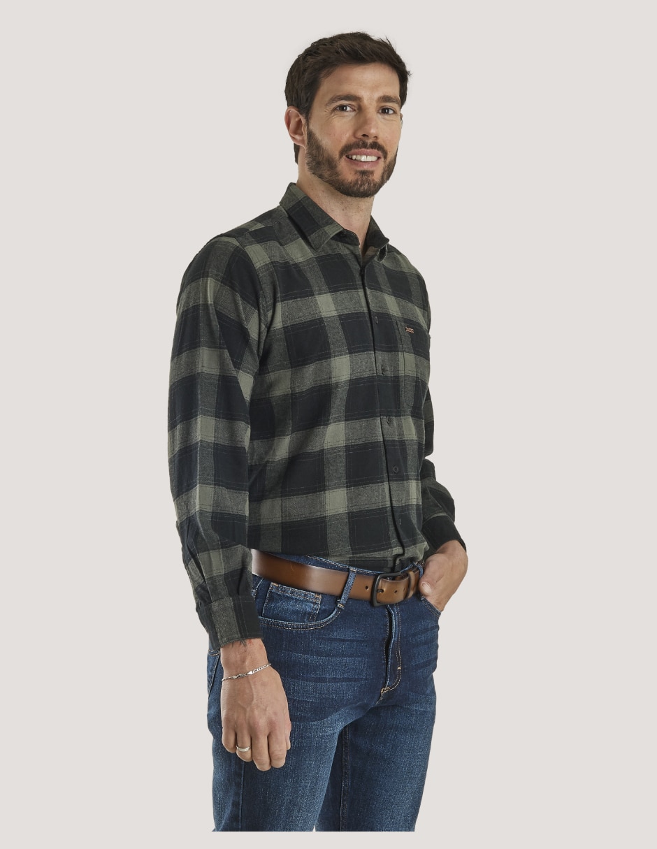 Camisa casual manga larga para hombre 2