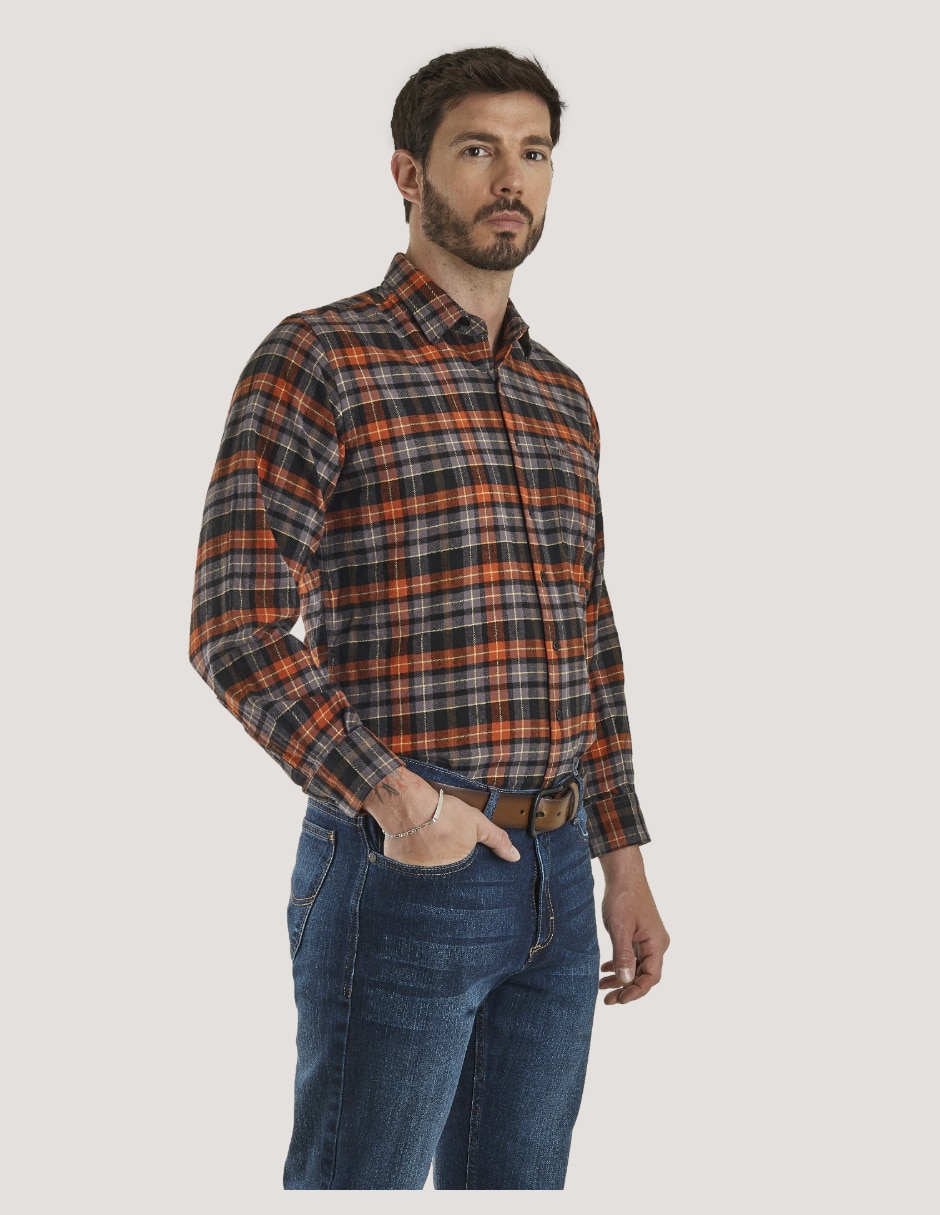 Camisa casual manga larga para hombre 2