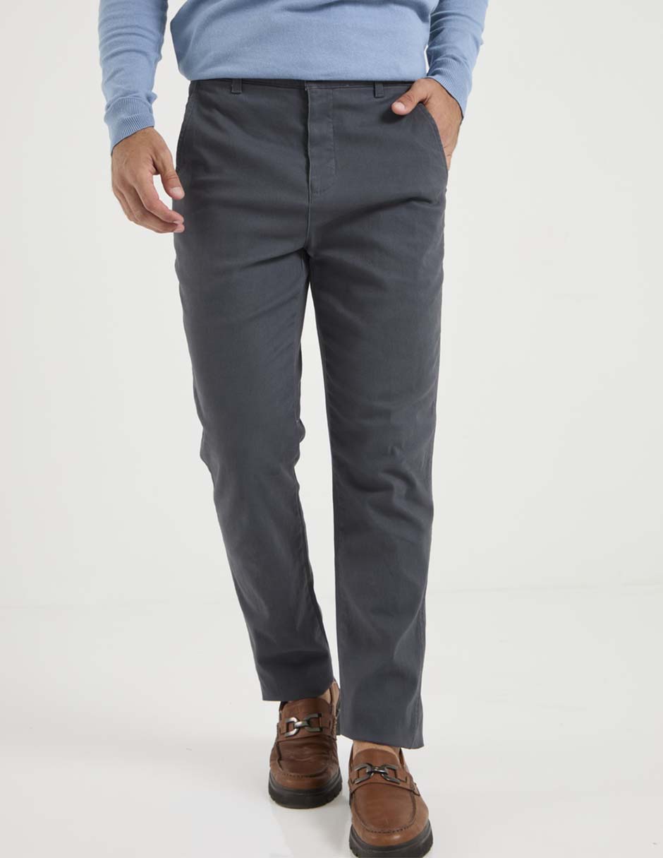 Pantalón slim de gabardina para hombre Pantalón slim de gabardina para hombre