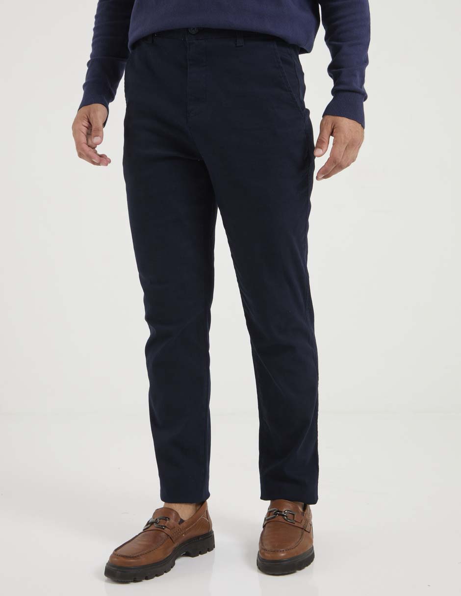 Pantalón slim de gabardina para hombre Pantalón slim de gabardina para hombre