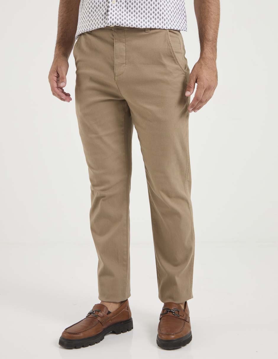 Pantalón slim de gabardina para hombre