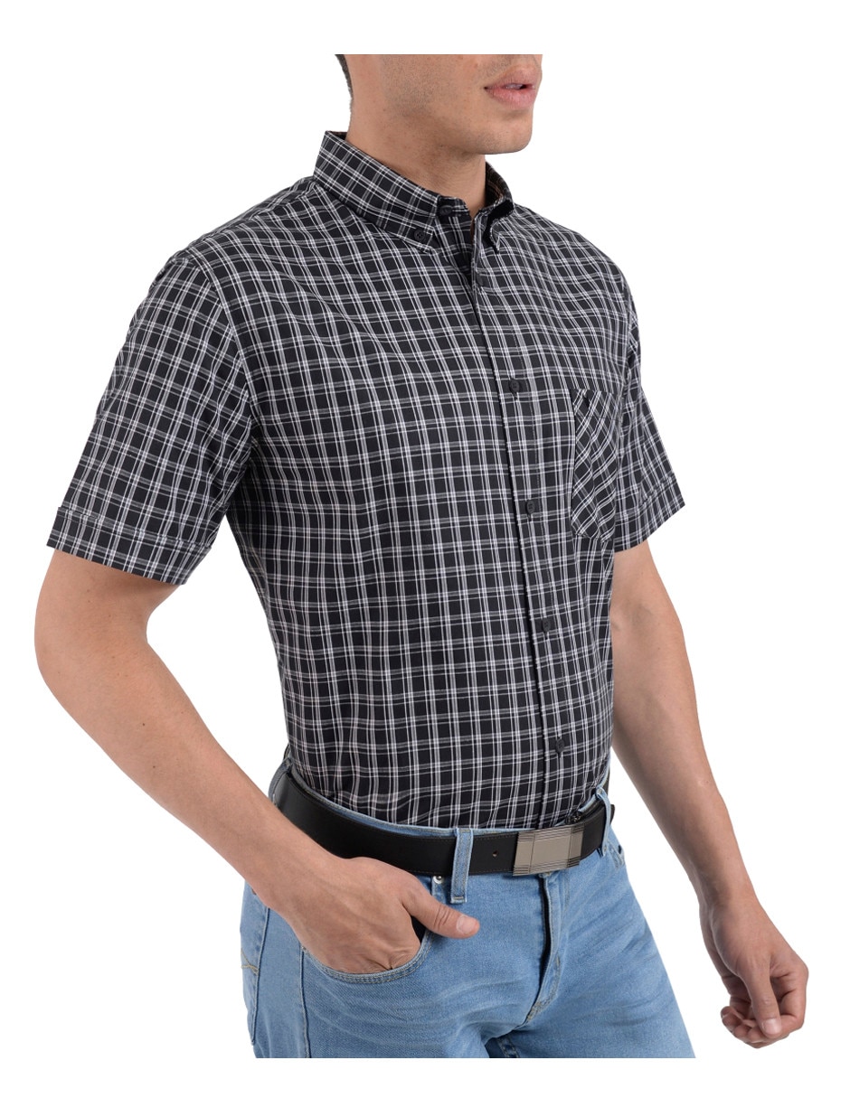 Camisa casual de algodón manga corta para hombre 3