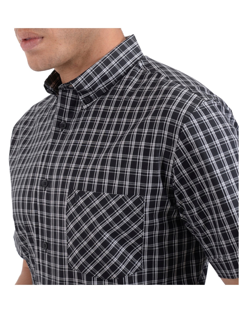 Camisa casual de algodón manga corta para hombre 4