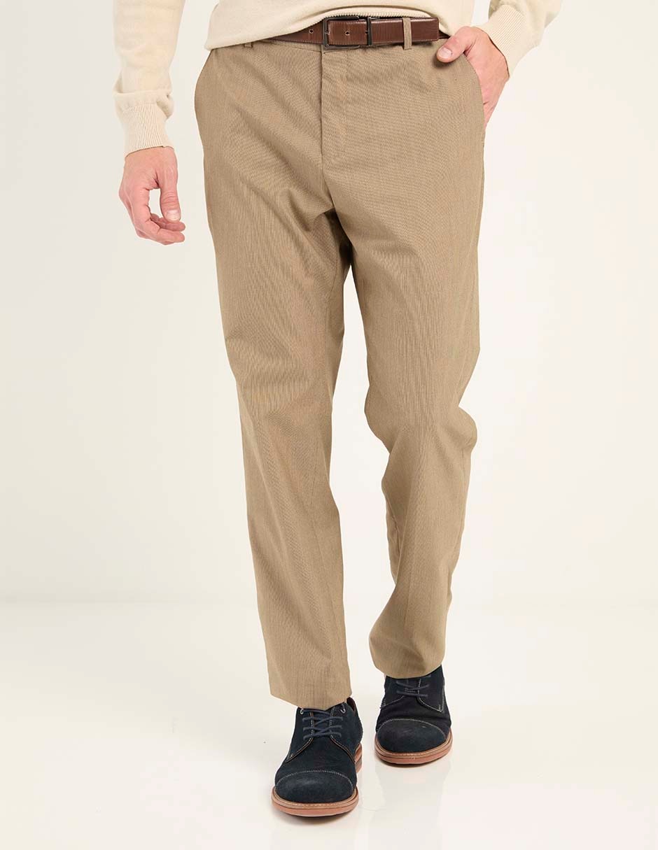 Pantalón de vestir recto de algodón para hombre